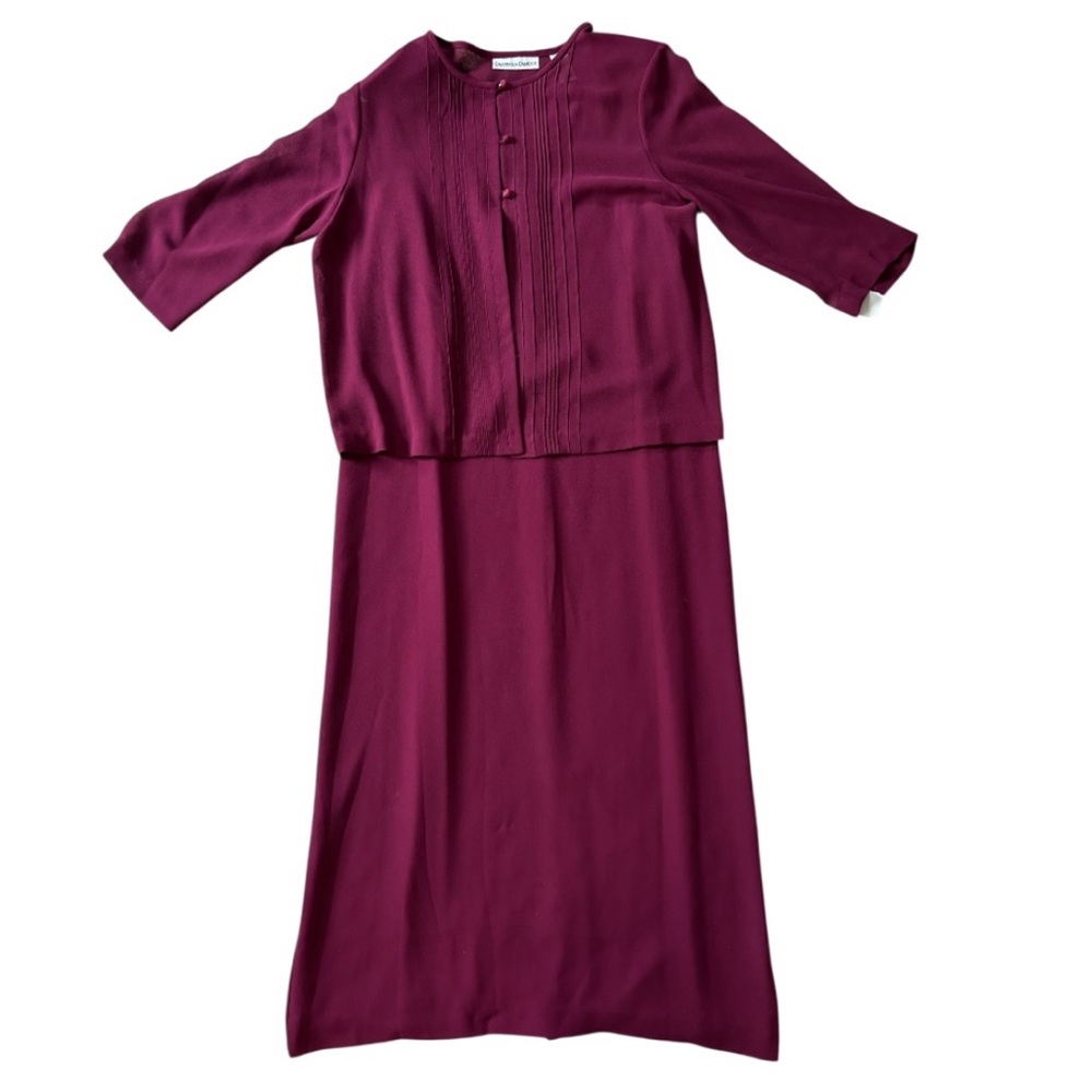 NWT Draper’s & Damon’s Elegant Purple Two-Piece Jacket Dress Set Size 16